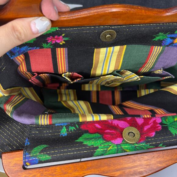 Isabella Fiore Virgin Mary Lady of Guadalupe Embroidered Beaded Bag Religious - Picture 10 of 12